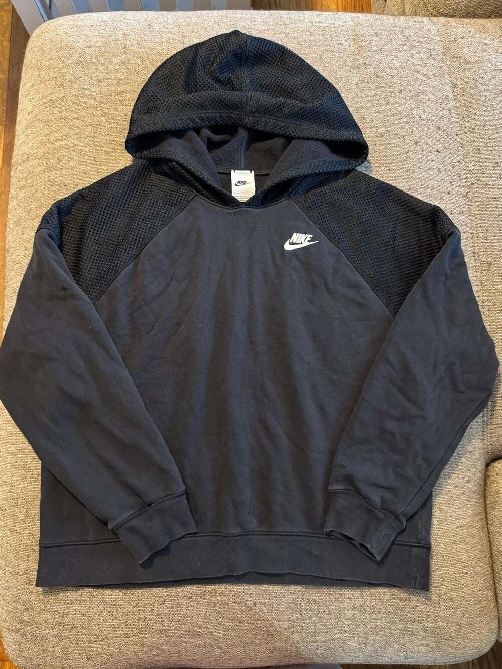 Nike Serena Williams Design Crew Fleece Tennis Hoodie Black Size L DD3814-010